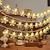 abordables Éclairage intérieur sur batterie et USB-Guirlandes lumineuses féeriques Elk en flocons de neige 10/20/40LEDs Lumières de guirlande de mariage Alimentées par batterie pour Décoration d'ambiance de fête de vacances