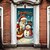 cheap Christmas Door Covers-Christmas Door Cover, Cute Reindeer Holiday Door Curtain with "Christmas Is Coming" Sign, 2026 Xmas Festive Door Hanging for Porch Party Home Decoration