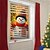 cheap Christmas Tapestry Hanging-Christmas Snowman Curtain, 2026 Xmas Warm Glow Window Curtain Door Cover for Holiday Decoration, Winter Party Indoor Outdoor Hanging Tapestry