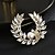 preiswerte Anstecker und Broschen-Broschen Klassisch Retro Geometrisch Blattform Elegant Personalisierte Einfach Trendy Brosche Schmuck Silber Gold Für Hochzeit Party Geschenk Verlobung Abschlussball Festival