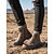 abordables Bottines-bottines en cuir pour femme avec fermeture éclair latérale et bout rond, chaussures de mode urbaine décontractées pour un usage quotidien