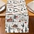 voordelige Kerstkeuken-Kerst Linnen Tafelkleed Vakantie Cartoon Kerstman  Sneeuwvlokprint Tafelkleed Eettafel Decor Woonkamer  Aanrecht Feestdecoratie