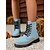 baratos Botas de combate-botas de combate jeans femininas – botas de cano curto com cadarço, zíper lateral e sola de borracha para uso casual e estilo urbano