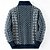 economico maglioni stampati da uomo-Per uomo Geometrico Maglione Fair Isle Cardigan Scollo a V Casual Scuola Vacanza Quotidiano Stampa 3D Lavoro a maglia Tenere al caldo Manica Lunga Primavera Autunno Inverno Nero Blu