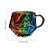abordables Mugs et tasses-Mug à dés arc-en-ciel D20, tasse à café à dés polyédriques avec anse, mug de jeu en verre transparent pour les amateurs de RPG, mugs de soirée de jeu pour les amateurs de fantasy