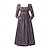 abordables Vestido-1791's lady regency dress jane austen vestido vintage cintura alta vestido de té retro vintage medieval renacimiento mujer halloween carnaval mascarada