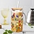 billige Krus og kopper-farveskiftende julekop, sød farveskiftende glaskop, lækagesikkert bambus låg &amp;Stålsugerør, genanvendeligt rejsekrus til iskaffe, smoothie, cocktail, julefestdekoration gaveæske