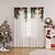 cheap Christmas Kitchen-Modern Minimalist Christmas Digital Print Sheer Curtains, Home Decoration, Light-Transmitting Polyester Fabric Drapes