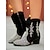 preiswerte Modische Stiefel-Damen-Westernstiefeletten mit Strasssteinen – glitzernde Stiefel im Cowboy-Stil mit mittlerem Absatz für Party- und Club-Outfits im Nachtleben