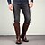 abordables Bottes d'équitation-bottes d'équitation marron pour hommes jusqu'aux genoux - similicuir avec détail de boucle et fermeture à glissière pour un style décontracté et équestre