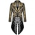 billige Overtøj-Middelalder Renaissance Steampunk Frakke Smoking Halvfrakke Vampyr Adel Mand Fancy Dress Mænds Ebenezer Scrooge Elf Halloween Karneval Performance LARP Ren Faire Voksenfrakke Jul