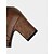 preiswerte Slouch-Stiefel-Braune Damen-Stiefel aus Kunstleder mit seitlichem Reißverschluss und Schnallenriemen, Vintage-Stiefel im lässigen Blockabsatz für Herbst, Winter, Outdoor und den Alltag