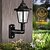 billige Udendørsvæglamper-2 stk solcelle hexagonal LED retro væglampe udendørs vandtæt til hjemme balkon gårdhave porch have park belysning solcelle natlys
