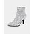 preiswerte Stiefeletten-Glitzernde goldene Damenstiefeletten mit Stilettoabsatz – funkelnde Partystiefeletten mit Reißverschluss für das Nachtleben, Clubbing und Cocktailveranstaltungen