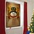 cheap Christmas Tapestry Hanging-Christmas Snowman Curtain, 2026 Xmas Warm Glow Window Curtain Door Cover for Holiday Decoration, Winter Party Indoor Outdoor Hanging Tapestry