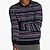 economico maglioni stampati da uomo-Natale Per uomo Geometrico Maglione Fair Isle Maglione Maglieria Girocollo Casual Vacanza Quotidiano Stampa 3D Tenere al caldo Manica Lunga Primavera Autunno Inverno Nero Blu Marrone