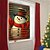 cheap Christmas Tapestry Hanging-Christmas Snowman Curtain, 2026 Xmas Warm Glow Window Curtain Door Cover for Holiday Decoration, Winter Party Indoor Outdoor Hanging Tapestry