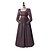 abordables Vestido-1791's lady regency dress jane austen vestido vintage cintura alta vestido de té retro vintage medieval renacimiento mujer halloween carnaval mascarada