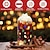 billige Krus og kopper-farveskiftende julekop, sød farveskiftende glaskop, lækagesikkert bambus låg &amp;Stålsugerør, genanvendeligt rejsekrus til iskaffe, smoothie, cocktail, julefestdekoration gaveæske