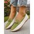 levne Dámské nazouváky a mokasíny-Dámské zelené loafery - Slip-on řidičské boty s ozdobným kovovým přezkou z broušeného kamene pro kancelářské a casual outfity
