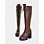 abordables Botas para montar-Botas negras con plataforma hasta la rodilla y cordones para mujer: botas góticas de piel sintética con tacón grueso para otoño e invierno, ropa de calle, atuendos diarios y moda de Halloween.