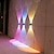 tanie Kinkiety zewnętrzne-2 sztuki Słoneczna Zewnętrzna Lampa LED Na Ścianę IP65 Wodoodporna Góra i Dół Świecąca Lampa Do Ściany Zasilana Słońcem do Ogrodu Balkonu Ścieżki Garażu Ganku Oświetlenie Ogrodowe