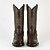 abordables Cowboy et bottes occidentales-Bottes de cowboy robustes pour hommes, au design western unique – des chaussures confortables et tendance pour l'extérieur