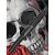 billiga påsar-Herr Crossbody-väska Bröstväska Crossbody-väska Polyester Utomhus Halloween Ledigt / vardag Dragkedja Tryck Stor kapacitet Lättvikt Multi Carry Dödskalle Svart och guld Svart / röd Grön