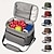 abordables almacenamiento de equipaje y viajes-Bolsa térmica para acampar al aire libre, a prueba de fugas, capacidad de 2,38 galones, tela Oxford gris, correa de hombro ajustable &amp;Bolsillos laterales de malla, adecuados para hombres. &amp; mujer