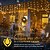 cheap Party String Lights-Curtain Lights 36 Pendant Icicle String Lights 5m 216LEDs 8 Lighting Modes Wedding Party Holiday Window Home Wall Terrace Yard Garden  Decorative Lights 31V