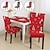 economico Copridivano di Natale-Coprisedia natalizio per sala da pranzo / coprisedia per sgabello, copridivani in poliestere con stampa geometrica, coprisedia decorativo per le feste per la casa