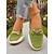 levne Dámské nazouváky a mokasíny-Dámské zelené loafery - Slip-on řidičské boty s ozdobným kovovým přezkou z broušeného kamene pro kancelářské a casual outfity