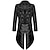billige Overtøj-Middelalder Renaissance Steampunk Frakke Smoking Halvfrakke Vampyr Adel Mand Fancy Dress Mænds Ebenezer Scrooge Elf Halloween Karneval Performance LARP Ren Faire Voksenfrakke Jul