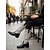 economico Stivali alla moda-stivali alti fino al ginocchio da donna con tacco a blocco e stampa animalier, calzature urbane alla moda per look eleganti
