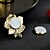 economico Spille e fermagli-Spille Classico Fiore Moda Carino Spilla Gioielli Nero Bianco Per Matrimonio Feste Regalo Fidanzamento Balli di fine anno Festival
