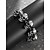 baratos Acessórios de Halloween-Pulseira masculina de caveira de Halloween – pulseira gótica punk de aço titânio para festas, cosplay e saídas à noite