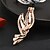 cheap Pins and Brooches-Brooches Classic Retro Leaf Elegant Fashion Personalized Simple Brooch Jewelry Light Pink Blue For Wedding Party Gift Engagement Prom Festival