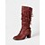 preiswerte Slouch-Stiefel-Braune Damen-Stiefel aus Kunstleder mit seitlichem Reißverschluss und Schnallenriemen, Vintage-Stiefel im lässigen Blockabsatz für Herbst, Winter, Outdoor und den Alltag