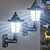 billige Udendørsvæglamper-2 stk solcelle hexagonal LED retro væglampe udendørs vandtæt til hjemme balkon gårdhave porch have park belysning solcelle natlys