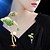 billige Nåle og brocher-Brocher geometrisk Blomster Tema Mode Sød Stil Broche Smykker Grøn Til Bryllup Fest Gave Forlovelse Skolebal Festival