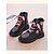 baratos Botas Infantis-Sapatos de fantasia de estrela pop inspirados em ídolos coreanos - botas da moda brancas e marrons para meninas, estilo casual e de rua