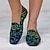 tanie Dla kobiet-Damskie Wsuwane Drukuj buty Buty Flyknit Komfortowe buty Codzienny Kwiaty Kreskówki Wszechświat Płaski obcas Okrągły palec u nogi Buty zamknięte Codzienny Wygoda Latające tkactwo Mokasyny Czarny