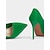 billige Klassiske pumps-Grønne stiletto-højhælede damesko med spids tå - elegante fest- og julesko