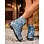 baratos Botas de combate-botas de combate jeans femininas – botas de cano curto com cadarço, zíper lateral e sola de borracha para uso casual e estilo urbano