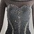 baratos Vestidos de Patinação Artística-Vestidos para Patinação Artística Mulheres Para Meninas Patinação no Gelo Vestidos Preto Patchwork Sem costas Com Transparência Elasticidade Alta Treino Competição Roupa para Patinação Clássico