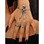 economico Accessori di Halloween-Bracciale da donna con catena a forma di scheletro per Halloween e anelli: gioielli con teschio punk gotico per feste in maschera, cosplay ed eventi notturni