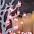 abordables Luces de cadena de fiesta-Luces de Cuerda de Alambre de Cobre LED Luz de Cuerda de Hadas Flamenco Rosa 2m 20LEDs Alimentada por Batería Luz de Flor de Cerezo Durazno Decoración para Boda Fiesta de Fin de Año Cumpleaños Jardín