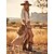 preiswerte Cowboy &amp; Western Stiefel-dunkelbraune kurze Western-Cowboystiefel für Damen mit weißen Stickmustern, spitzer Zehenpartie und niedrigem Absatz für Country-Tanz und Freizeitoutfits
