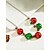 abordables Collier pour femme-Collier de Noël en alliage pour femme avec cloches rouges et vertes, ornement de flocon de neige, parfait pour la mode des fêtes et les cadeaux festifs