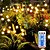 voordelige Landschapsverlichting-6 In 1 Buiten Zonne-energie Waterdichte Vuurvlieg Aarde Plug-in Licht 48LED Stralen Binnenplaats Tuin Gazon Pad Park Sfeer Decoratie Licht Landschap Licht 8 Functie Afstandsbediening